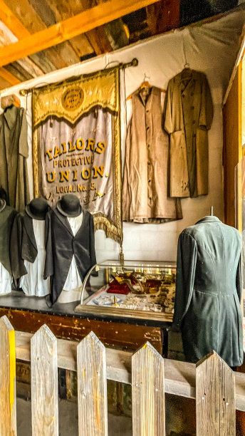 蒙大拿州弗吉尼亚城华莱士街的裁缝店娱乐活动图片下载