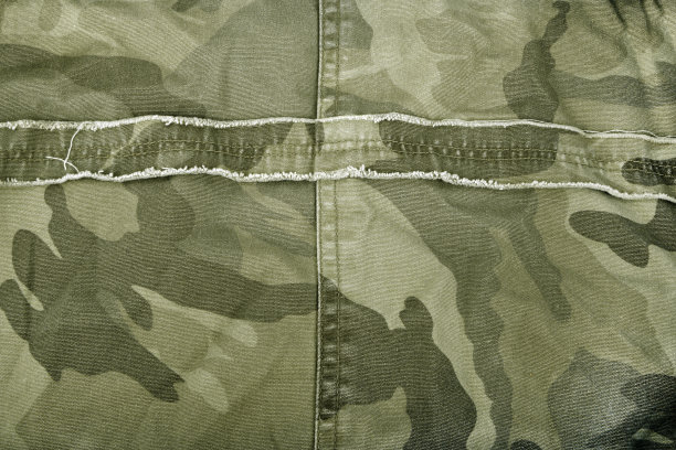 特写的迷彩纹理织物波浪形背景图片下载