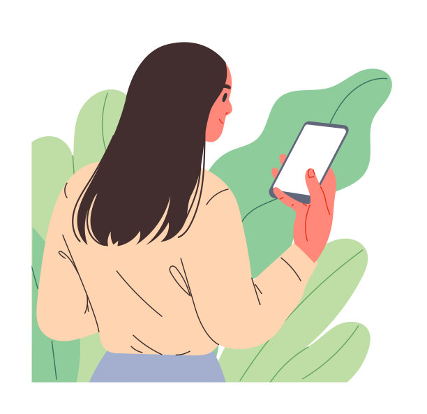 女人用手机，女孩用智能手机。图片下载