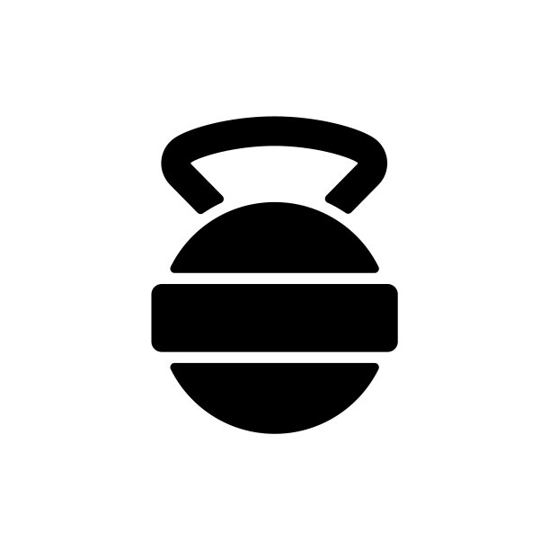 钟摆哑铃图标孤立在白色图片下载