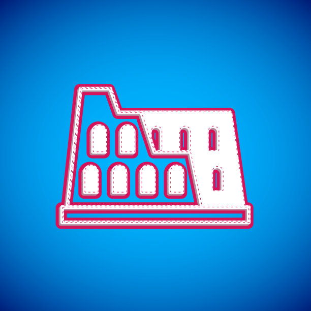 白色的罗马斗兽场是意大利孤立的象征图片下载