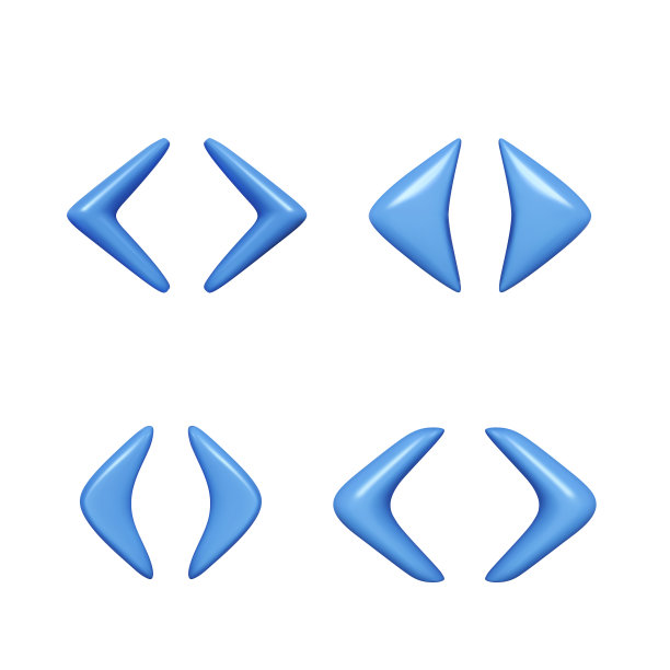 箭头3d按钮设置。箭头图标设置蓝色白色背景。孤立的应用程序接口线符号。应用程序符号元素集合图片下载