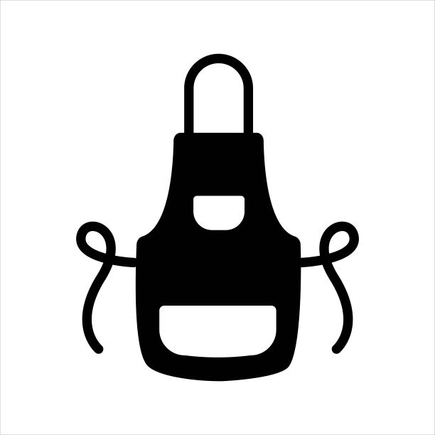 围裙图标。单色风格的优质统一元素。图片下载