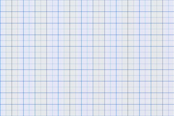 毫米坐标纸网格。抽象的平方的背景。用于几何图案校核，工程技术线尺度测量。在透明背景上为教育隔离的内衬空白。图片下载