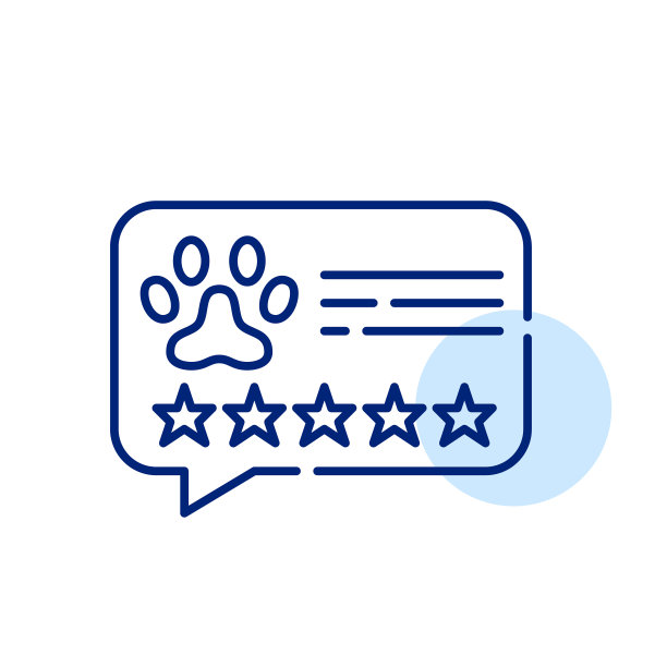 兽医诊所或宠物店等动物护理服务获得5星评价。像素完美，可编辑的笔画线艺术图标图片下载