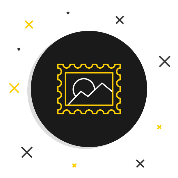 行邮票图标孤立在白色图片下载