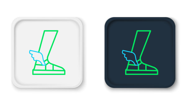 线条赫尔墨斯凉鞋图标孤立在白色图片下载