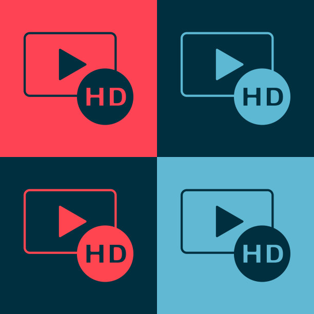 波普艺术高清电影磁带框图标孤立上图片下载