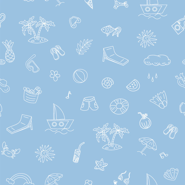 夏季主题的无缝图案图片下载