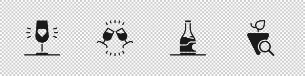 设置葡萄酒酒杯品尝品尝瓶图片下载