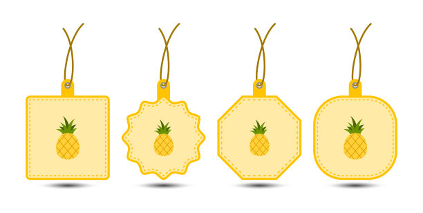 套菠萝标签与绳图片下载