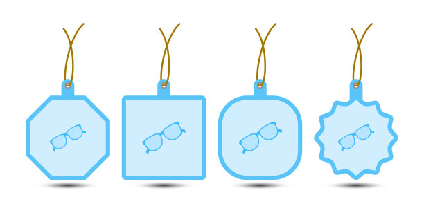 一套眼镜标签与绳图片下载