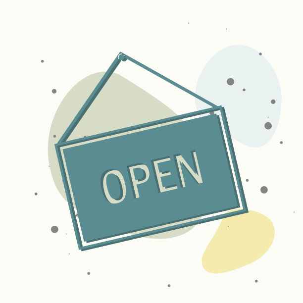 在多色背景上打开符号矢量图标。图片下载