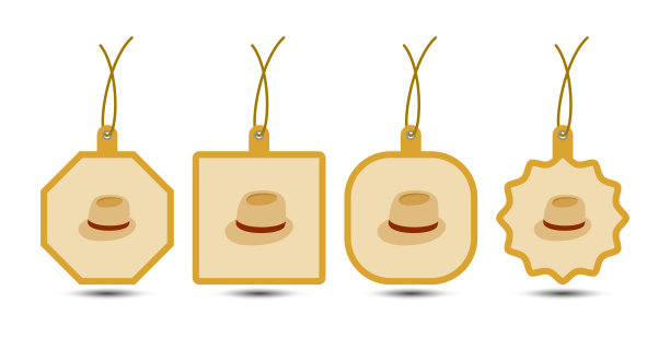 套软呢帽标签与绳图片下载