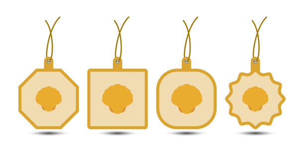 一套海贝标签与绳图片下载