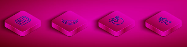 设置等距线旅行明信片西瓜图片下载