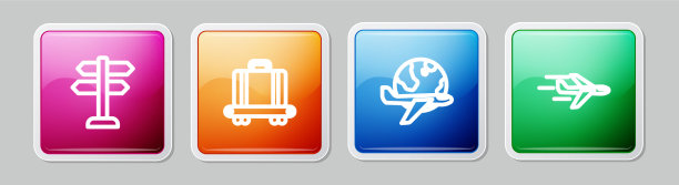 设置直线道路交通标志输送带图片下载