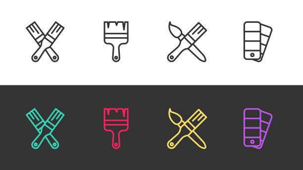 设置线刷和调色板的指导图片下载