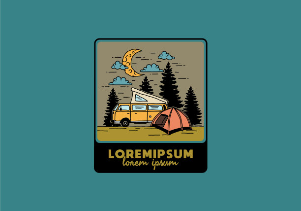 半月形的露营车图片下载