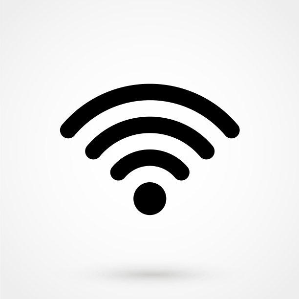 白色背景的Wi-fi图标图片下载