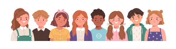 儿童团体肖像多样化的小学图片下载