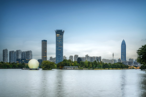 温州城市现代建筑天际线图片下载