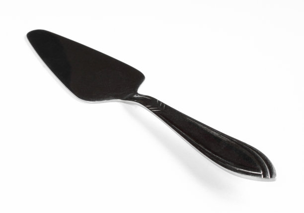 金属蛋糕铲孤立在白色背景图片下载