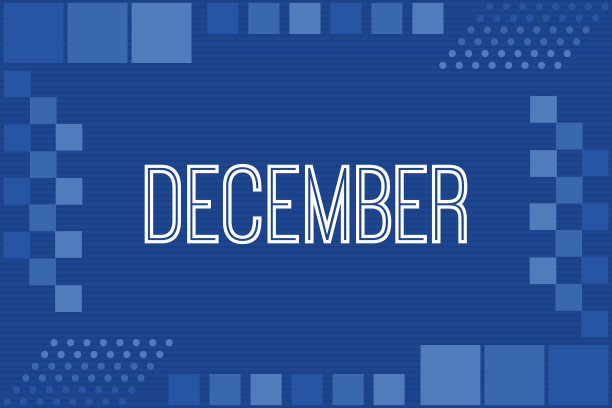 12月排版对蓝色豪华框架设计图片下载