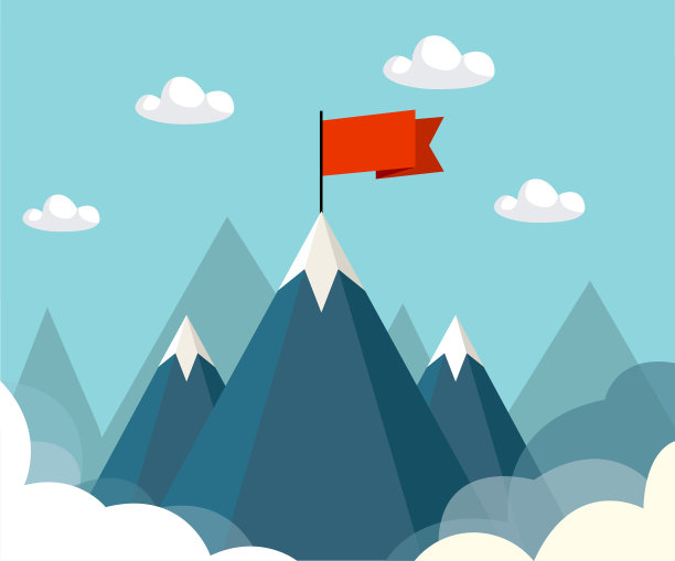 山水以旗立山成功图片下载