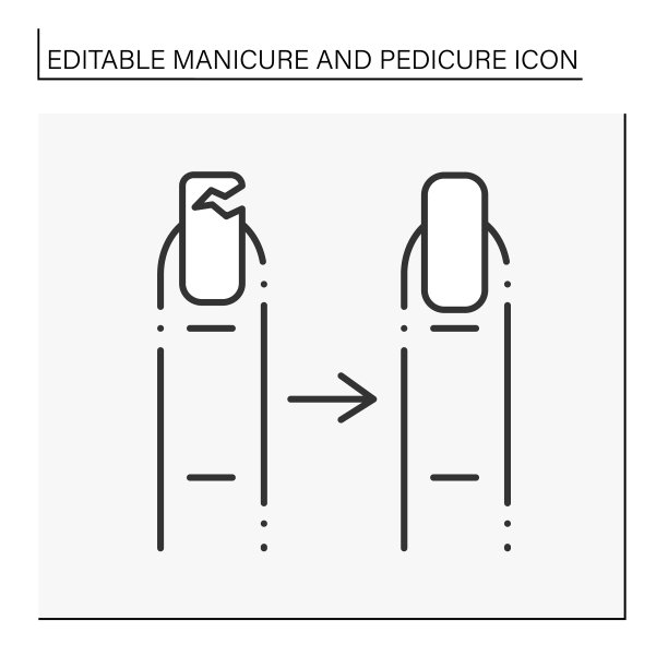 指甲修复线图标图片下载