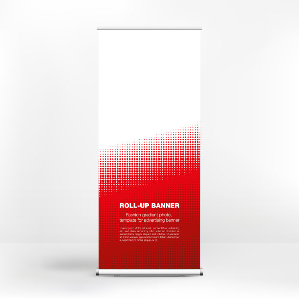 横幅设计卷起的立场，为广告图片下载