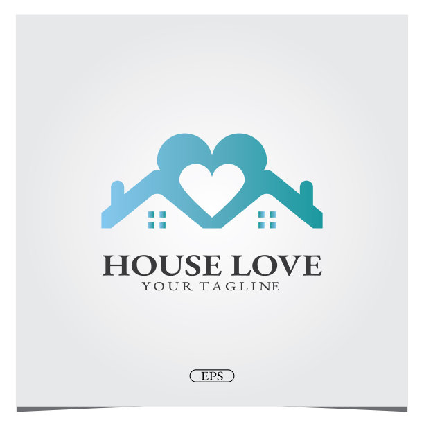 House love logo premium优雅模板eps 10图片下载