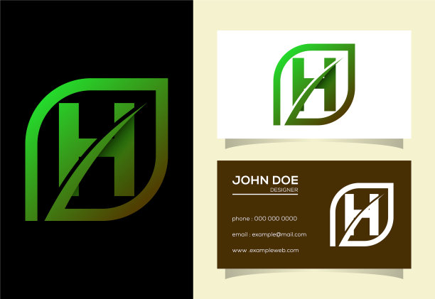 初始字母字母与抽象叶图片下载