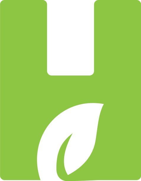 第一个字母h logo与叶子图片下载
