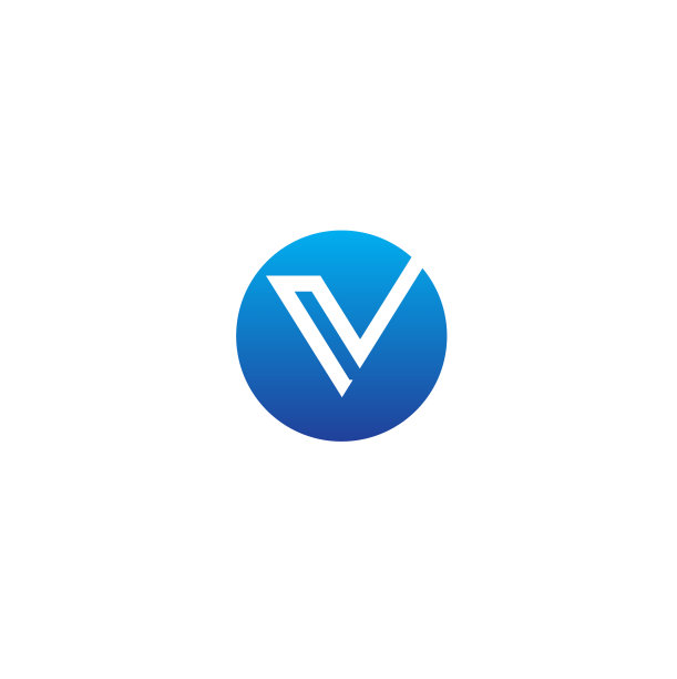 V字母首字母圆形标志图片下载