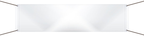 白色纺织横幅空白空白帆布模板图片下载