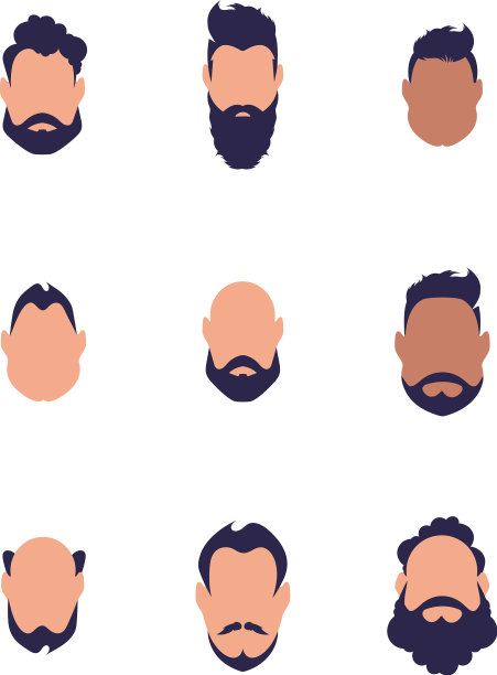 一组不同类型的人的脸图片下载