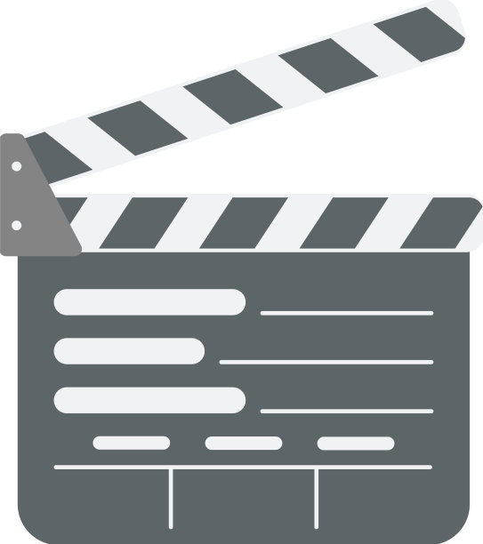 电影导演场记板隔离图标设计图片下载