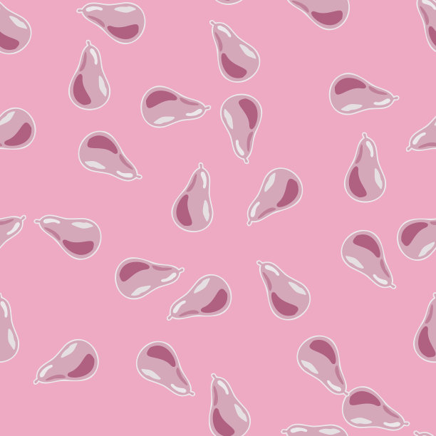 抽象梨无缝图案装饰图片下载