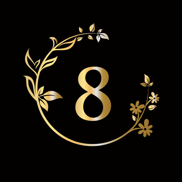 信8美花标志具有创意理念图片下载