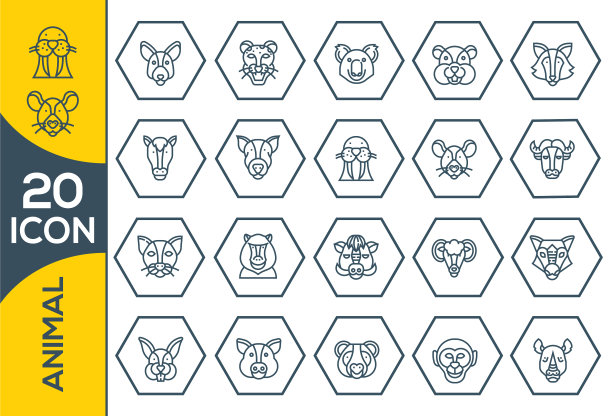 细线图标的集合表示图片下载