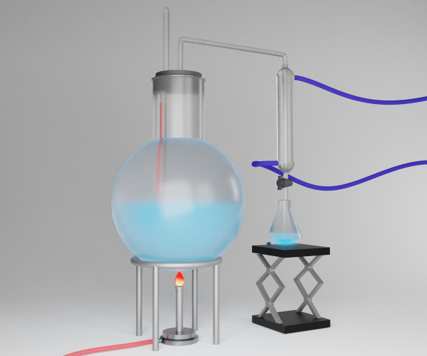 使用凯氏定氮设备和冷凝器进行蒸馏图片下载