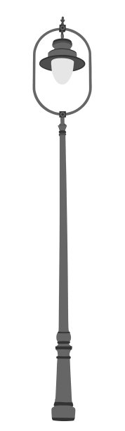 街灯灯笼剪影图片下载