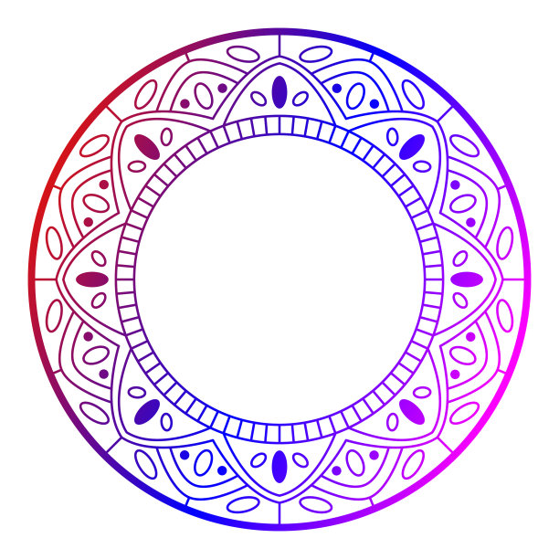 圆框架形式的曼荼罗图片下载