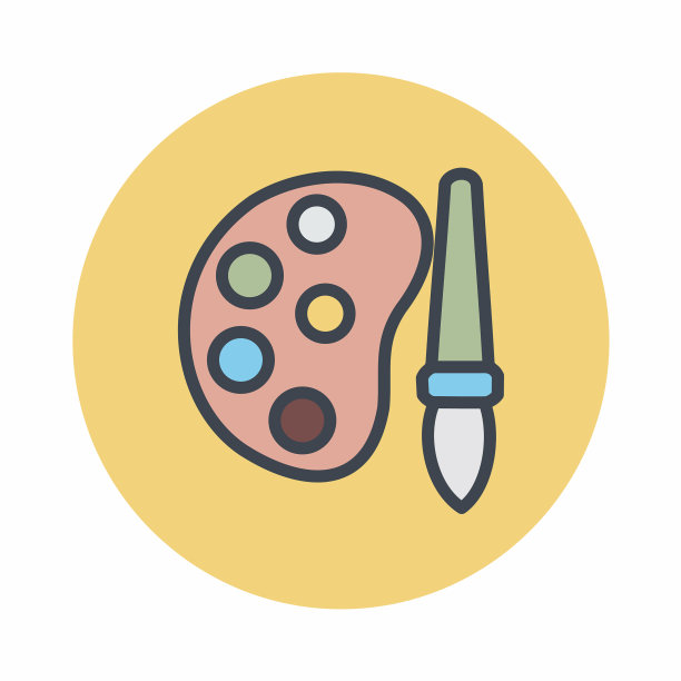 墨水调色板的图标-颜色搭档风格图片下载