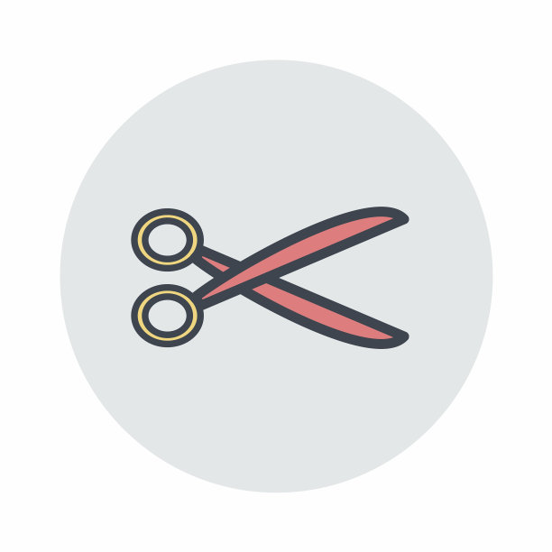 剪刀的图标-颜色伙伴的风格图片下载