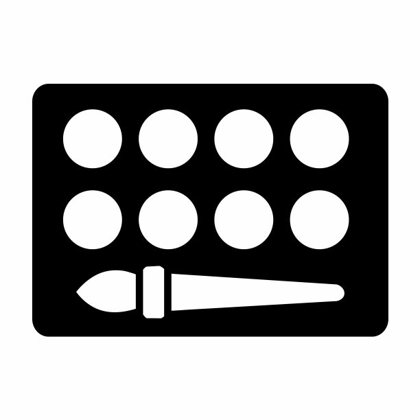 图标的油漆盒-黑色风格图片下载