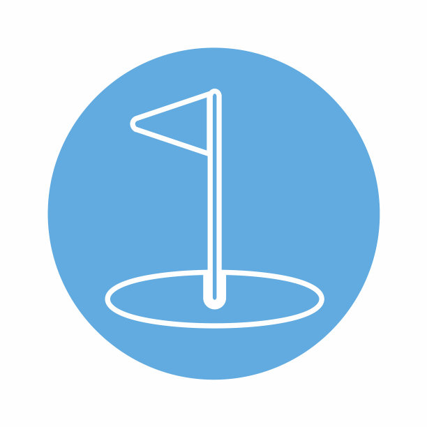 图形的高尔夫-蓝色单色风格图片下载