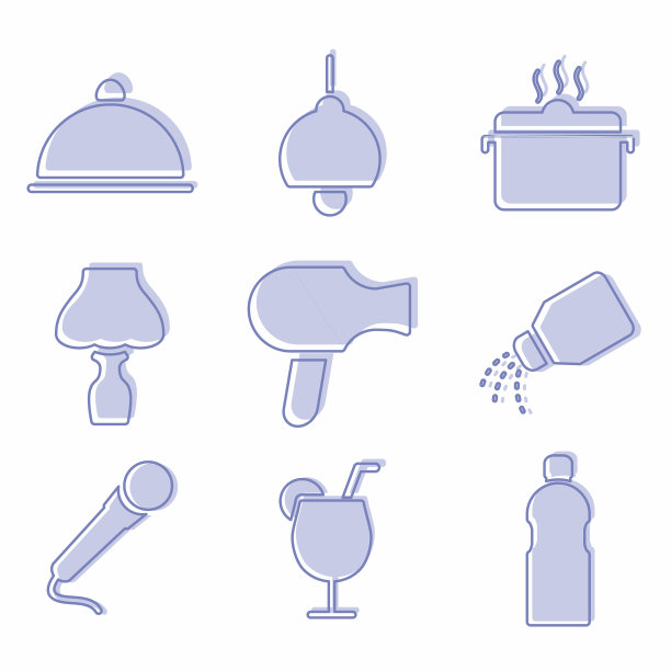 图形-酒店和餐厅设置图标第2部分图片下载