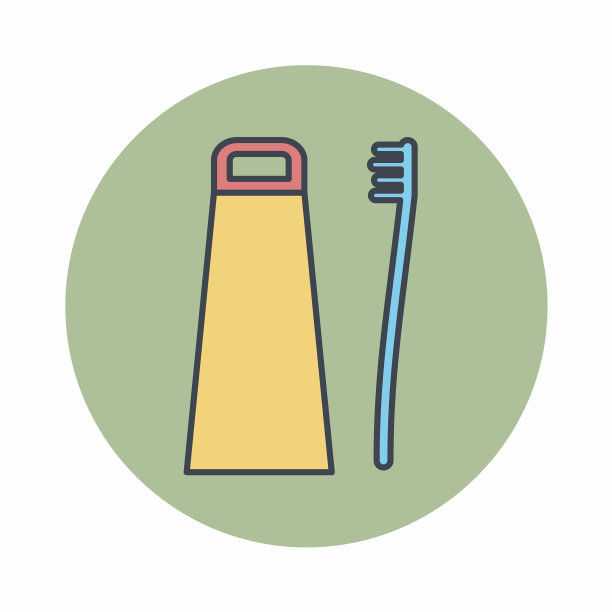 图形-牙刷和牙膏-颜色图片下载